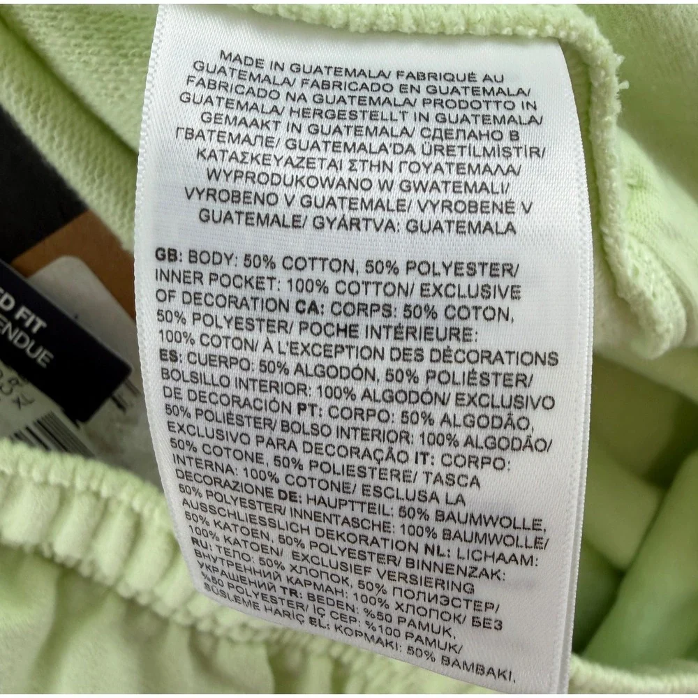 The North Face Simple Logo Fleece Shorts Lime Cream NF0A81TYN13 Mens XL Relaxed